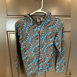 Volcom Kids Blue and Gray Graphic Hoodie